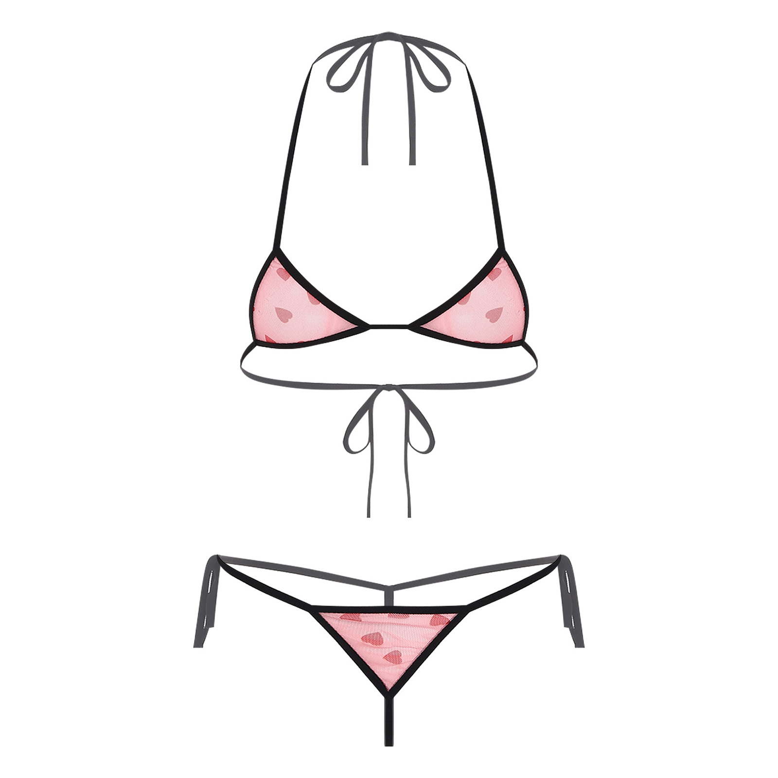 Lace Bralette Set - Set Pakaian Dalam Wanita Mikro Mini