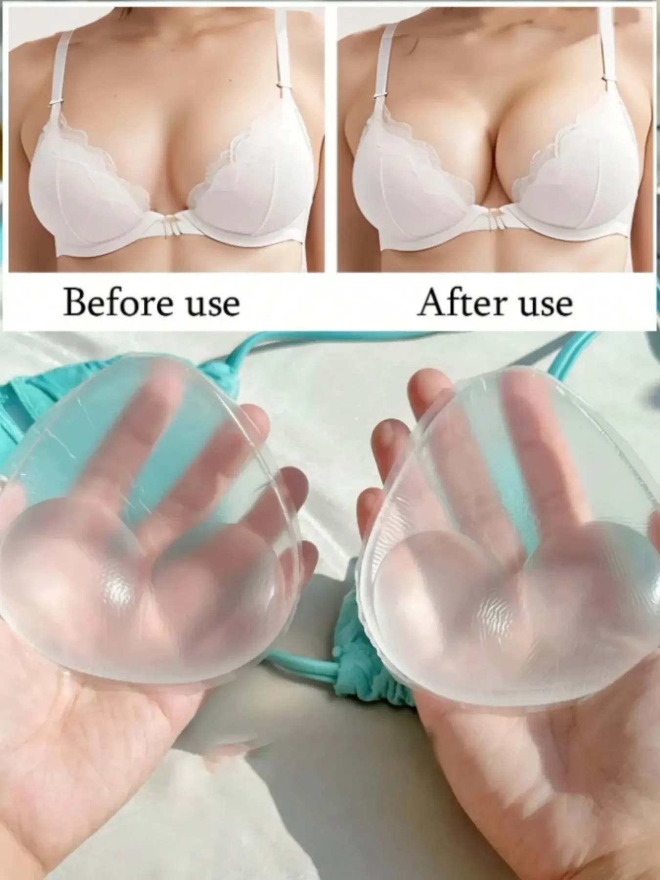 Push Up Bra Silicone - 1 Pasang Bantalan Bra Silikon Wanita,