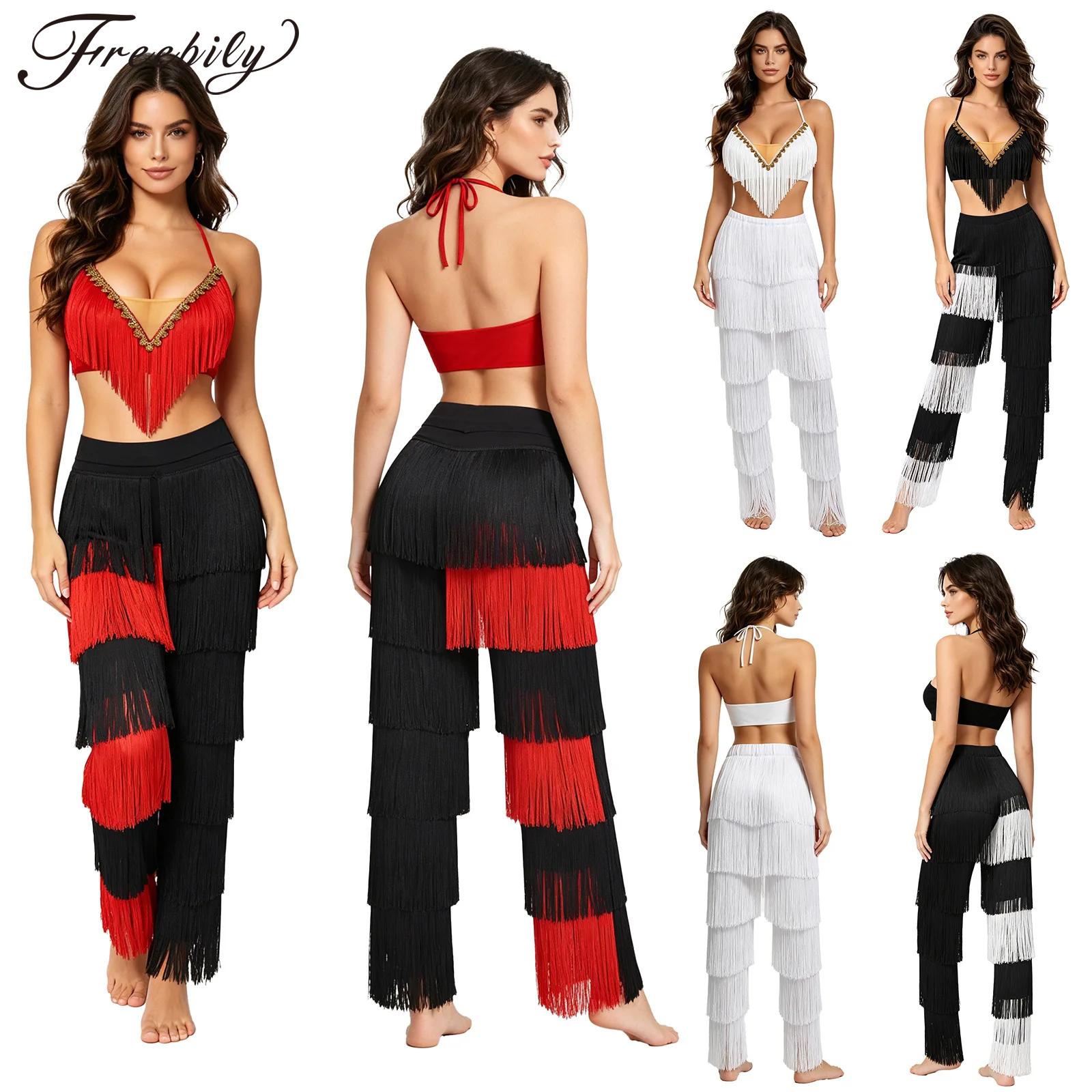 Lace Bralette Set - Pakaian Tari Latin Wanita 2 Potong