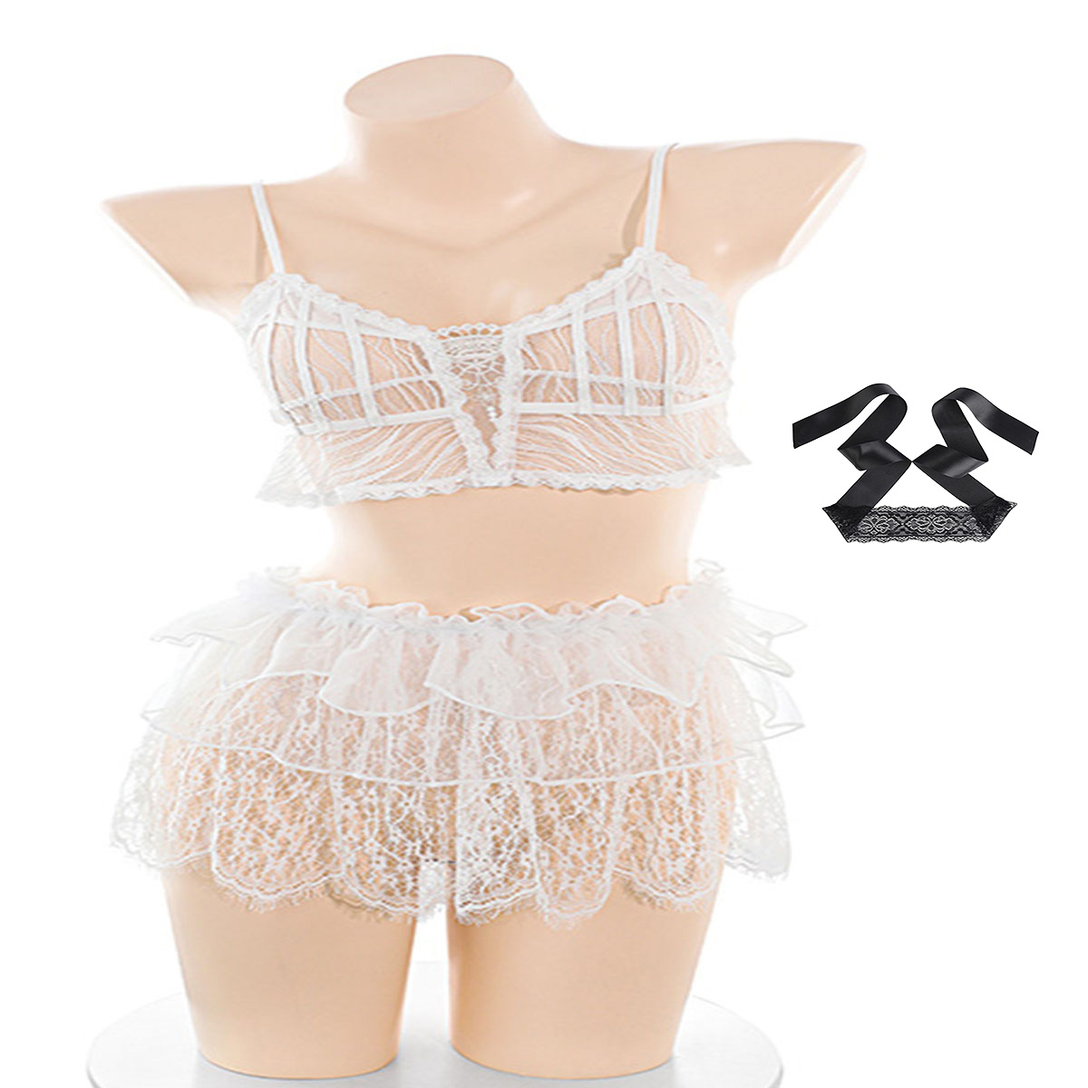 Lace Bralette Set - LISM Set Lingerie Renda Tipis Manis