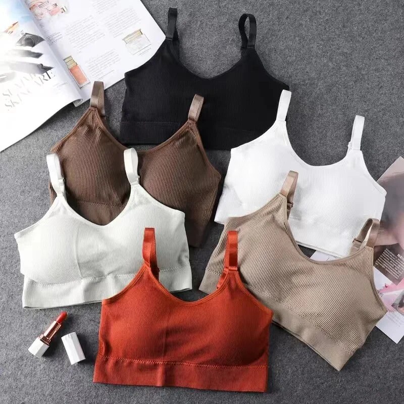 Sleep Bra Bralette - Bra Brassiere tanpa kelim wanita, atasan