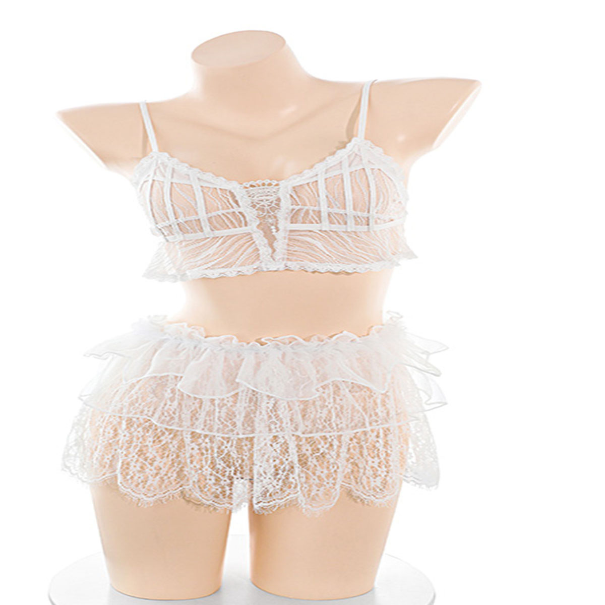 LISM Set Lingerie Renda Tipis  - Lace Bralette Set ulasan dan harga