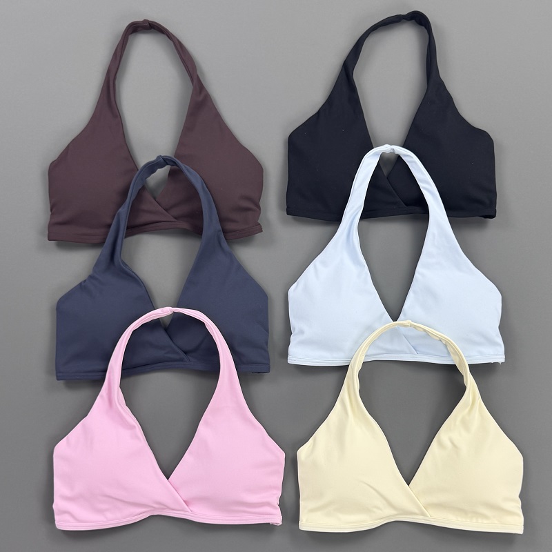 Atasan Gym Wanita Halter Neck  - Sports Bra Racerback ulasan dan harga